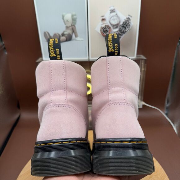 Dr Martens Combs Women Casual Suede Boots Pink Sz 6 - Picture 6 of 10